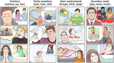 Measuring brain potentials of imagination linked to physiological needs and motivational states